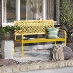 Outdoor Bench Garden with Anti-Rust Aluminium Steel Metal