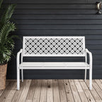 Outdoor Bench Garden with Anti-Rust Aluminium Steel Metal