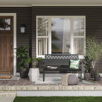 Outdoor Bench Garden with Anti-Rust Aluminium Steel Metal