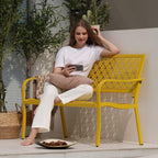 Outdoor Bench Garden with Anti-Rust Aluminium Steel Metal