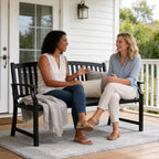 Outdoor Bench Garden with Anti-Rust Aluminium Steel Metal