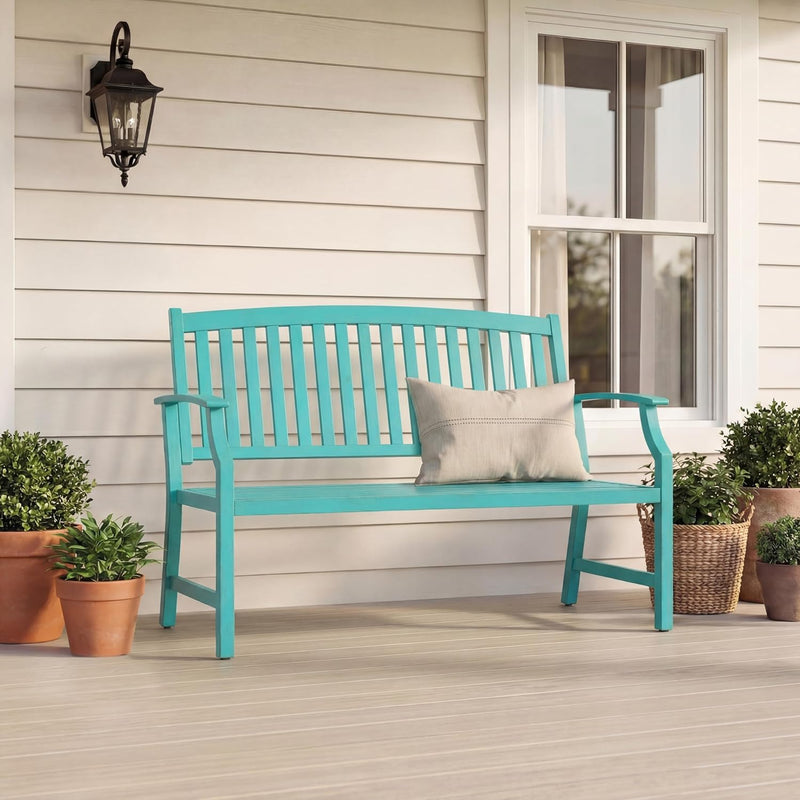 Outdoor Bench Garden with Anti-Rust Aluminium Steel Metal