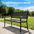 Outdoor Bench Garden with Anti-Rust Aluminium Steel Metal