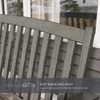 Outdoor Bench Garden with Anti-Rust Aluminium Steel Metal