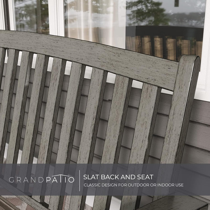 Outdoor Bench Garden with Anti-Rust Aluminium Steel Metal
