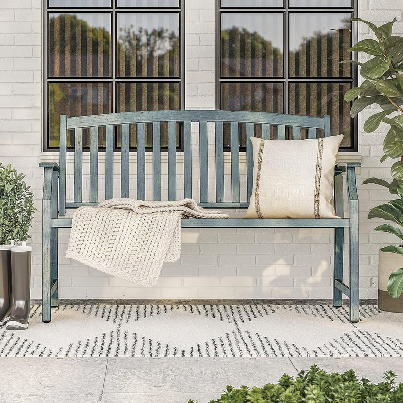 Outdoor Bench Garden with Anti-Rust Aluminium Steel Metal