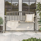Outdoor Bench Garden with Anti-Rust Aluminium Steel Metal