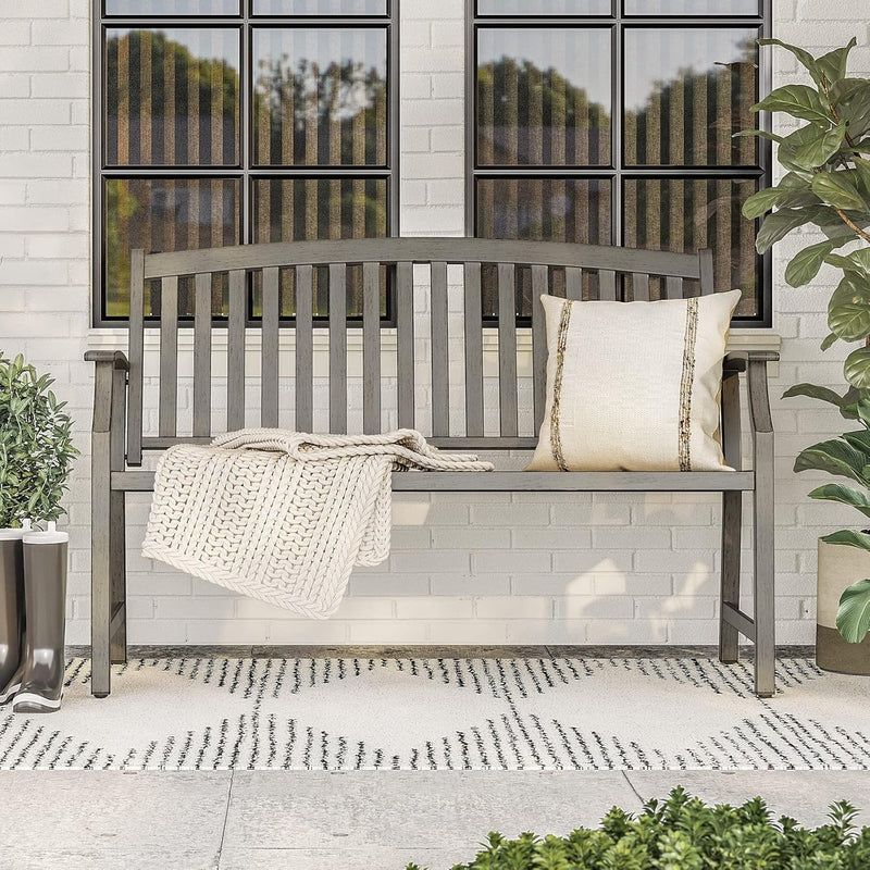 Outdoor Bench Garden with Anti-Rust Aluminium Steel Metal