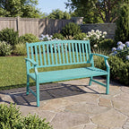 Outdoor Bench Garden with Anti-Rust Aluminium Steel Metal