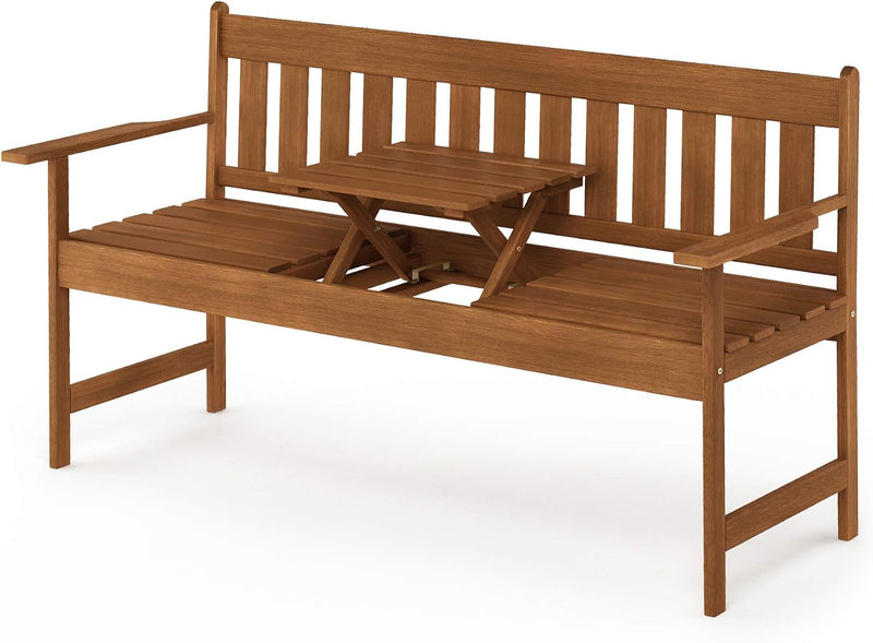 Outdoor Bench Occasional Garden with Back for Patio