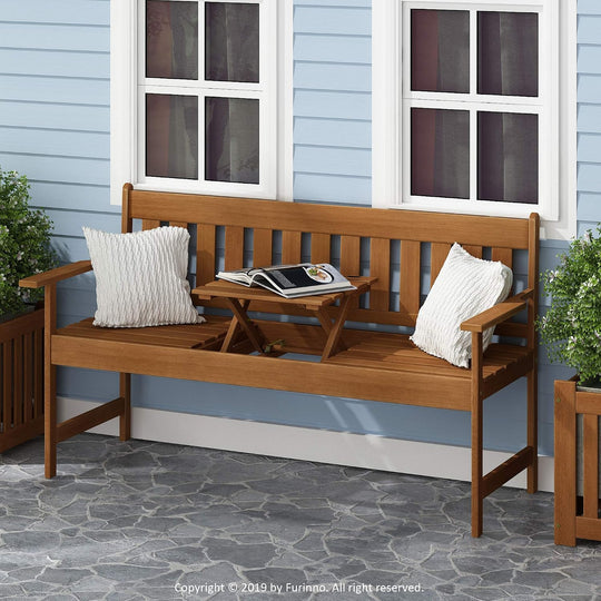 Outdoor Bench Occasional Garden with Back for Patio