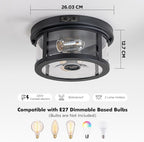 Outdoor Ceiling Lights with Motion Sensor Dusk Till