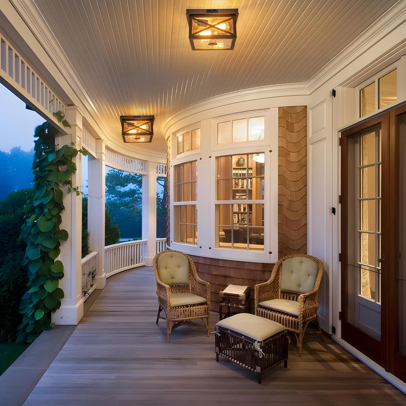 Outdoor Ceiling Lights with Motion Sensor Dusk Till