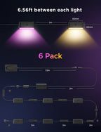 Outdoor Fence Wall Light Rgbwic Smart 4000K (6 Pack)