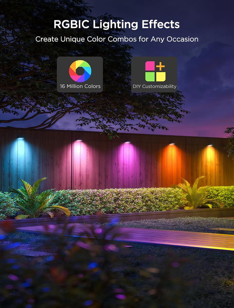 Outdoor Fence Wall Light Rgbwic Smart 4000K (6 Pack)