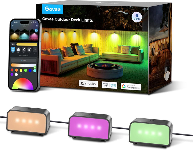 Outdoor Fence Wall Light Rgbwic Smart 4000K (6 Pack)