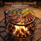 Outdoor Fire Pits Wood Pit with Grill Grate