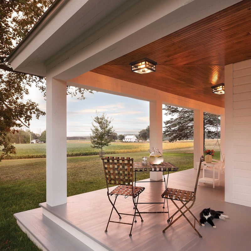Outdoor Flush Mount Motion Sensor Ceiling Light Timeless