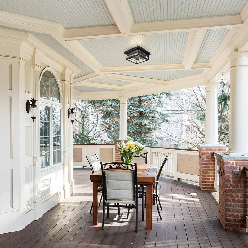 Outdoor Flush Mount Motion Sensor Ceiling Light Timeless