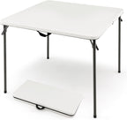 Outdoor Folding Table Fold-In-Half Utility Hdpe