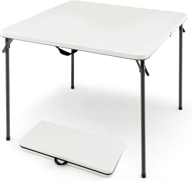 Outdoor Folding Table Fold-In-Half Utility Hdpe