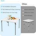 Outdoor Folding Table Fold-In-Half Utility Hdpe