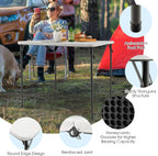 Outdoor Folding Table Fold-In-Half Utility Hdpe