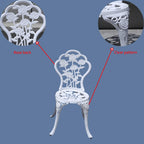Outdoor Furniture Bistro Set with Rose Pattern 1