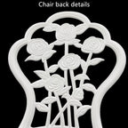 Outdoor Furniture Bistro Set with Rose Pattern 1
