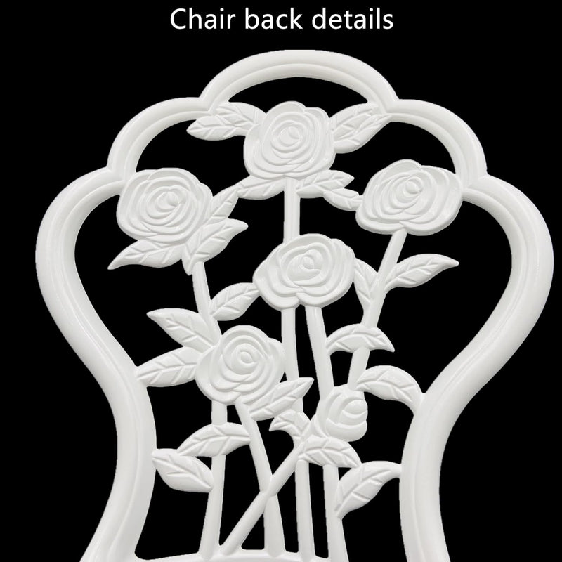 Outdoor Furniture Bistro Set with Rose Pattern 1