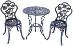 Outdoor Furniture Bistro Set with Rose Pattern 1