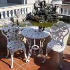 Outdoor Furniture Bistro Set with Rose Pattern 1
