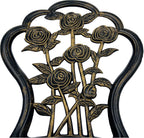 Outdoor Furniture Bistro Set with Rose Pattern 1