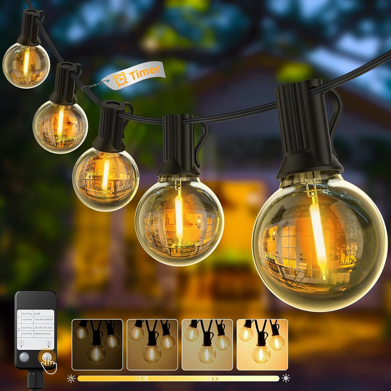 Outdoor Garden Lights Mains Powered 200FT 60m