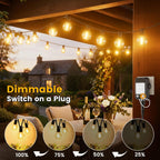 Outdoor Garden Lights Mains Powered 200FT 60m Festoon