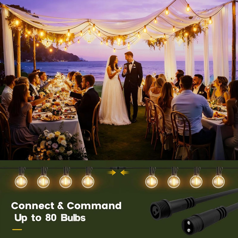 Outdoor Garden Lights Mains Powered 200FT 60m
