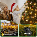 Outdoor Garden Lights Mains Powered 200FT 60m Festoon