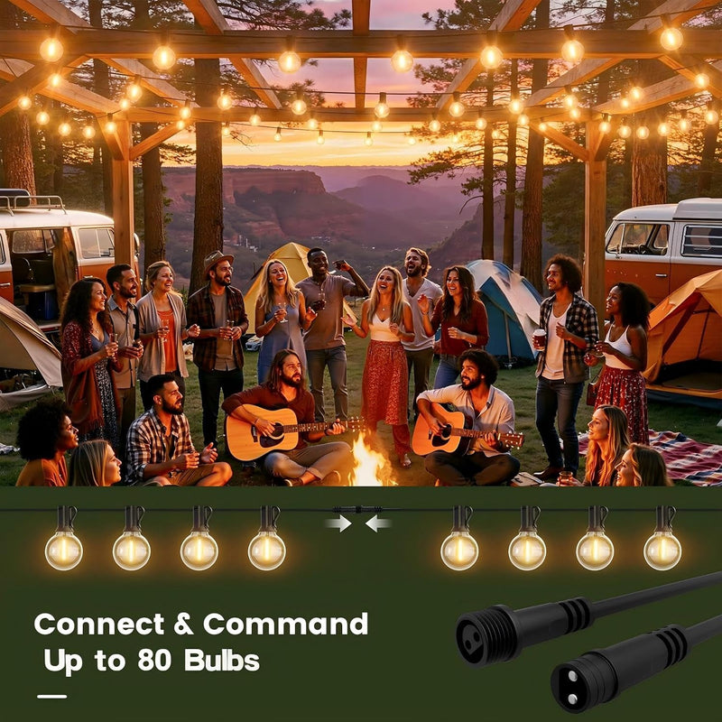Outdoor Garden Lights Mains Powered 80FT 24m