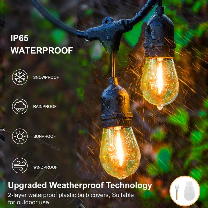 S14 Outdoor String Lights Mains Powered 100FT Garden