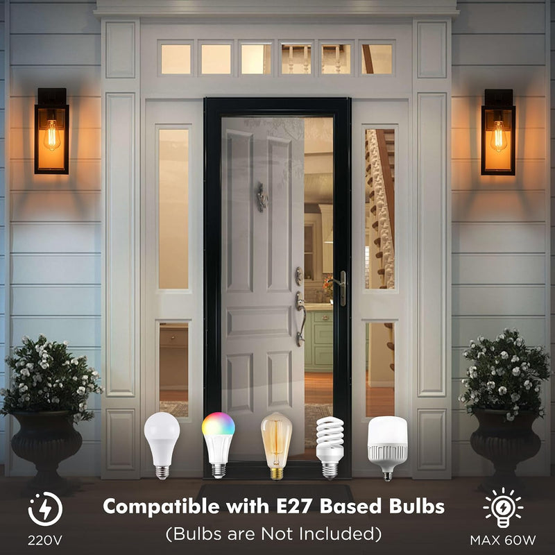Outdoor Lantern Wall Lights E27 Porch Light