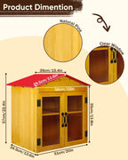 Outdoor Library Box Two Tiered Wooden Pine Cabinet