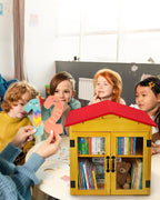 Outdoor Library Box Two Tiered Wooden Pine Cabinet