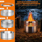 Outdoor Living Smokeless Fire Pit Stainless Steel φ50CM