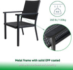 Outdoor Lounge Chair for Outside Patio Porch Metal