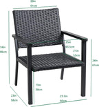 Outdoor Lounge Chair for Outside Patio Porch Metal