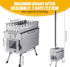 Outdoor Medium Sauna Hot Tent Stove Portable Camping