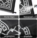 Outdoor Rug Waterproof Reversible