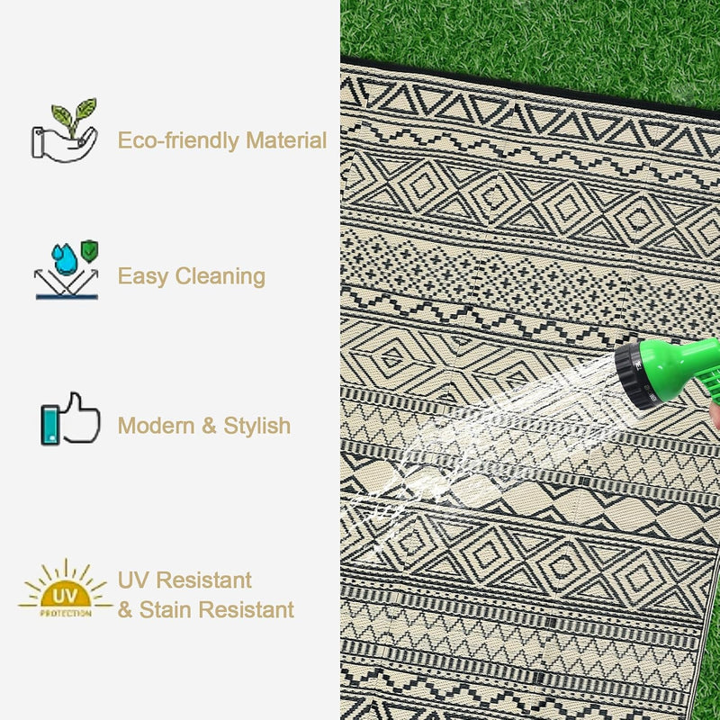 Outdoor Rug Waterproof Reversible
