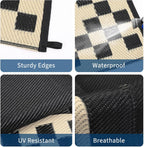 Outdoor Rug Waterproof Reversible
