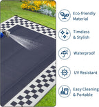 Outdoor Rug Waterproof Reversible